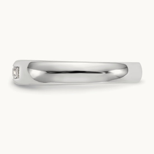 5-Stone Diamond Channel Band, 14K White Gold