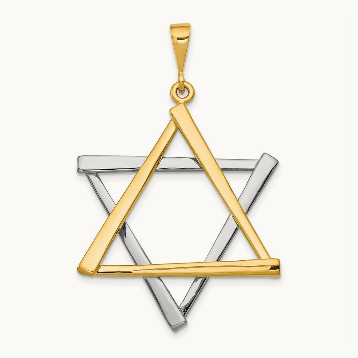 Star Of David Pendant, 14K Two-tone