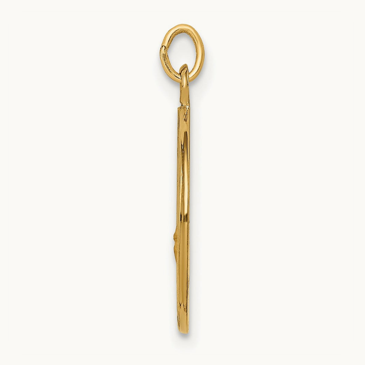Solid Polished/Satin Small St. Florian Medal, 14K