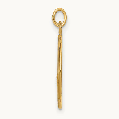 Solid Polished/Satin Small St. Florian Medal, 14K