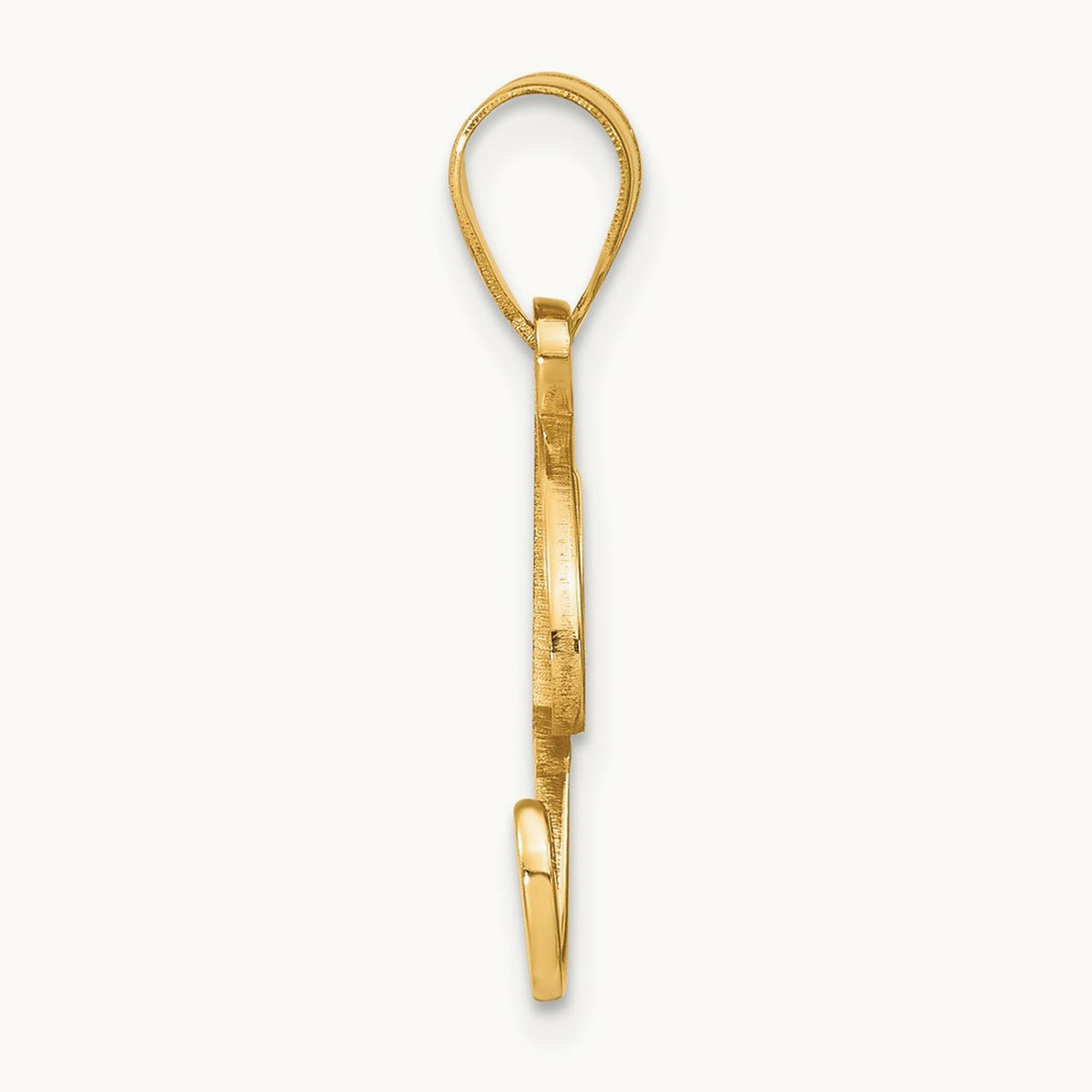 Script Initial Pendant with Diamond — P
