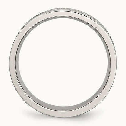 Brushed Celtic Laser Etched Flat Band — photo set