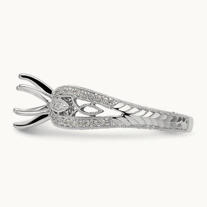 Peg Set Semi-Mount Engagement Ring, 0.20 ct tw