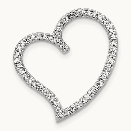 1/4ct. Diamond Heart Chain Slide — photo set