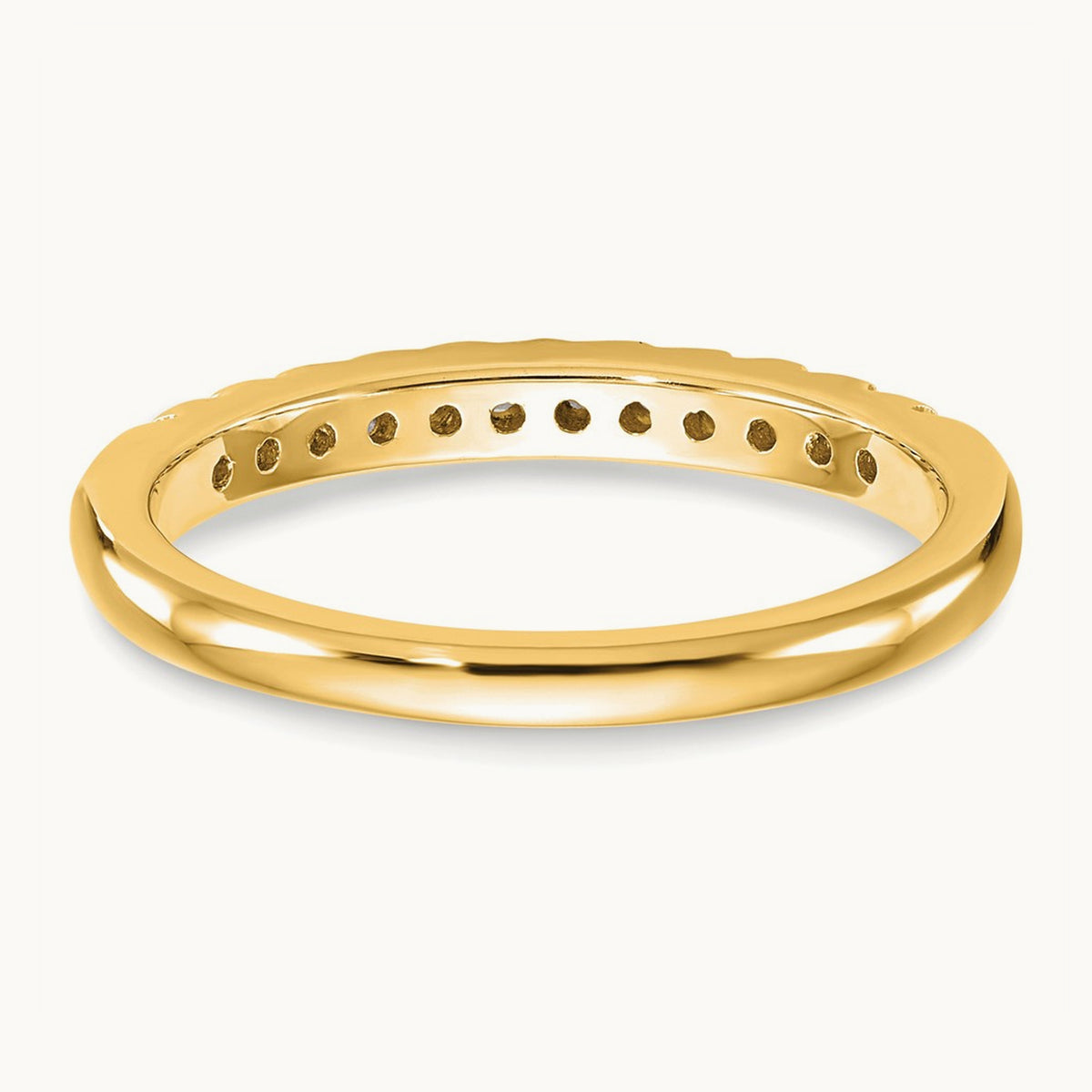Wedding Band, 0.25 ct tw Lab-Grown Diamond — 14K Yellow Gold