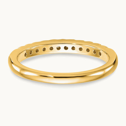 Wedding Band, 0.25 ct tw Lab-Grown Diamond — 14K Yellow Gold