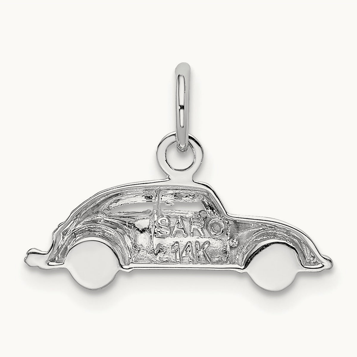 Car Charm, 14K White Gold