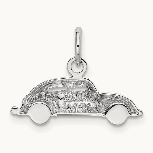 Car Charm, 14K White Gold