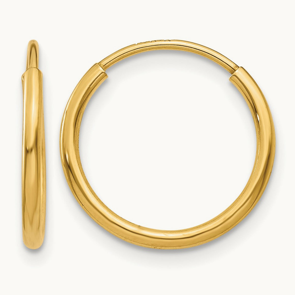 Endless Hoop Earring — 14K Yellow Gold