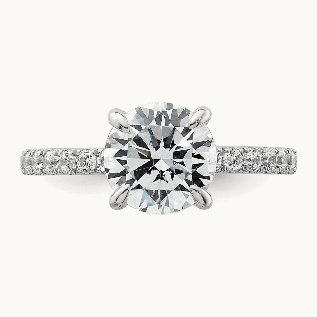 Round Solitaire Engagement Ring, 1.25-3.50 ct tw Lab-Grown Diamond — 14K White Gold, 7 (3)