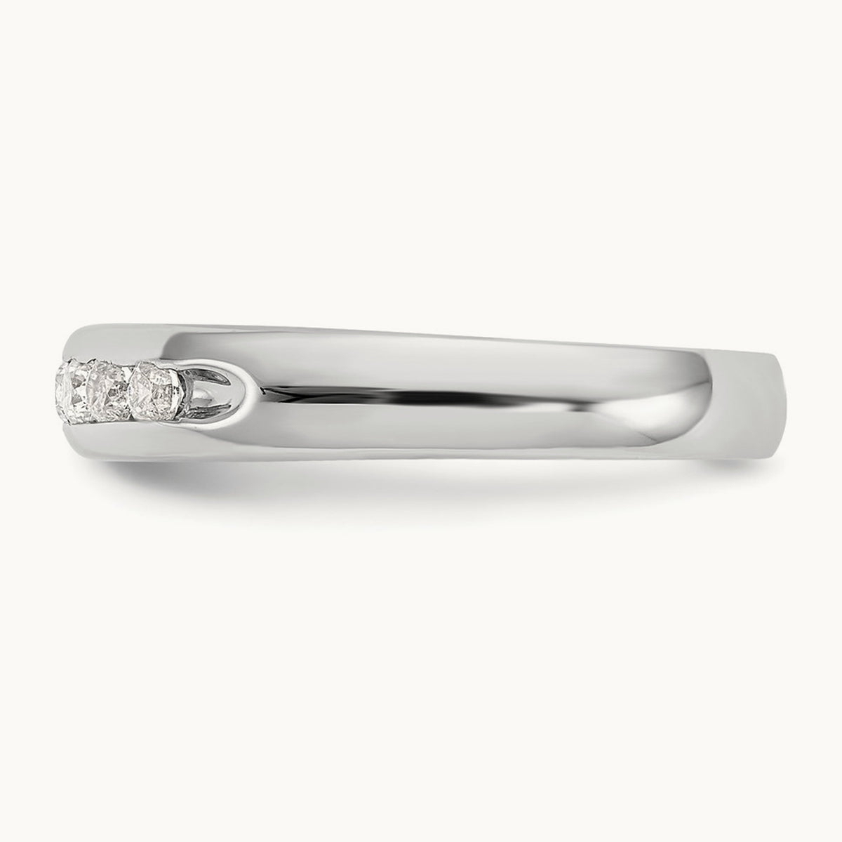 7-Stone Diamond Channel Band, 14K White Gold