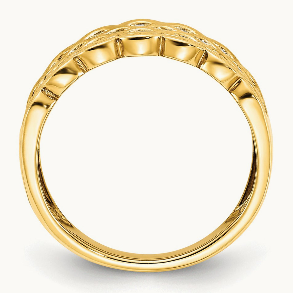 Complete Pave Diamond Wedding Band — photo set