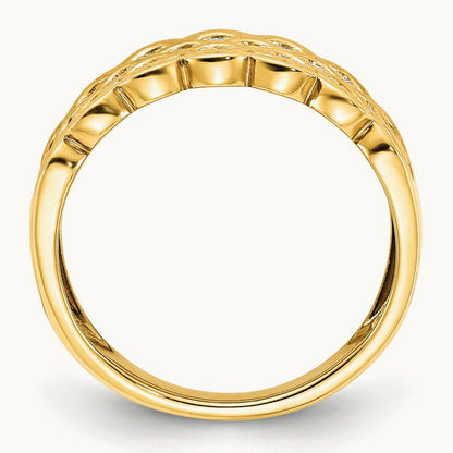 Complete Pave Diamond Wedding Band — photo set