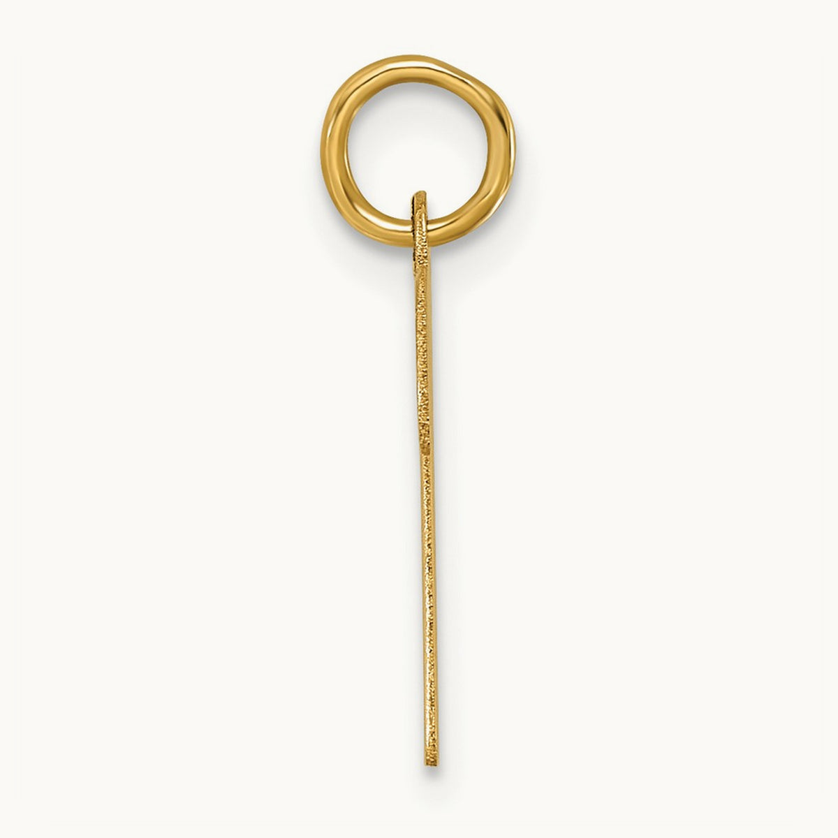 Medium Script Initial Charm — 14K Yellow Gold, M