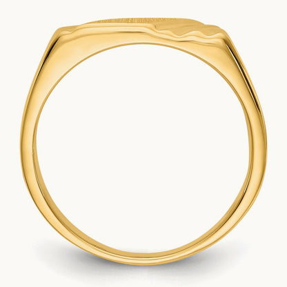12.0 x Open Back Signet Ring, 6.0mm, 14K