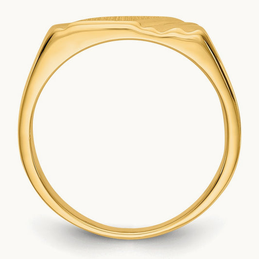 12.0 x Open Back Signet Ring, 6.0mm, 14K