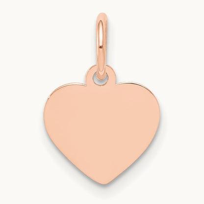 Plain .013 Gauge Engraveable Heart Disc Charm — 14mm