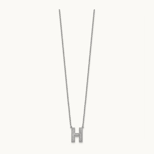 Initial H Necklace, 0.20 ct tw Lab-Grown Diamond