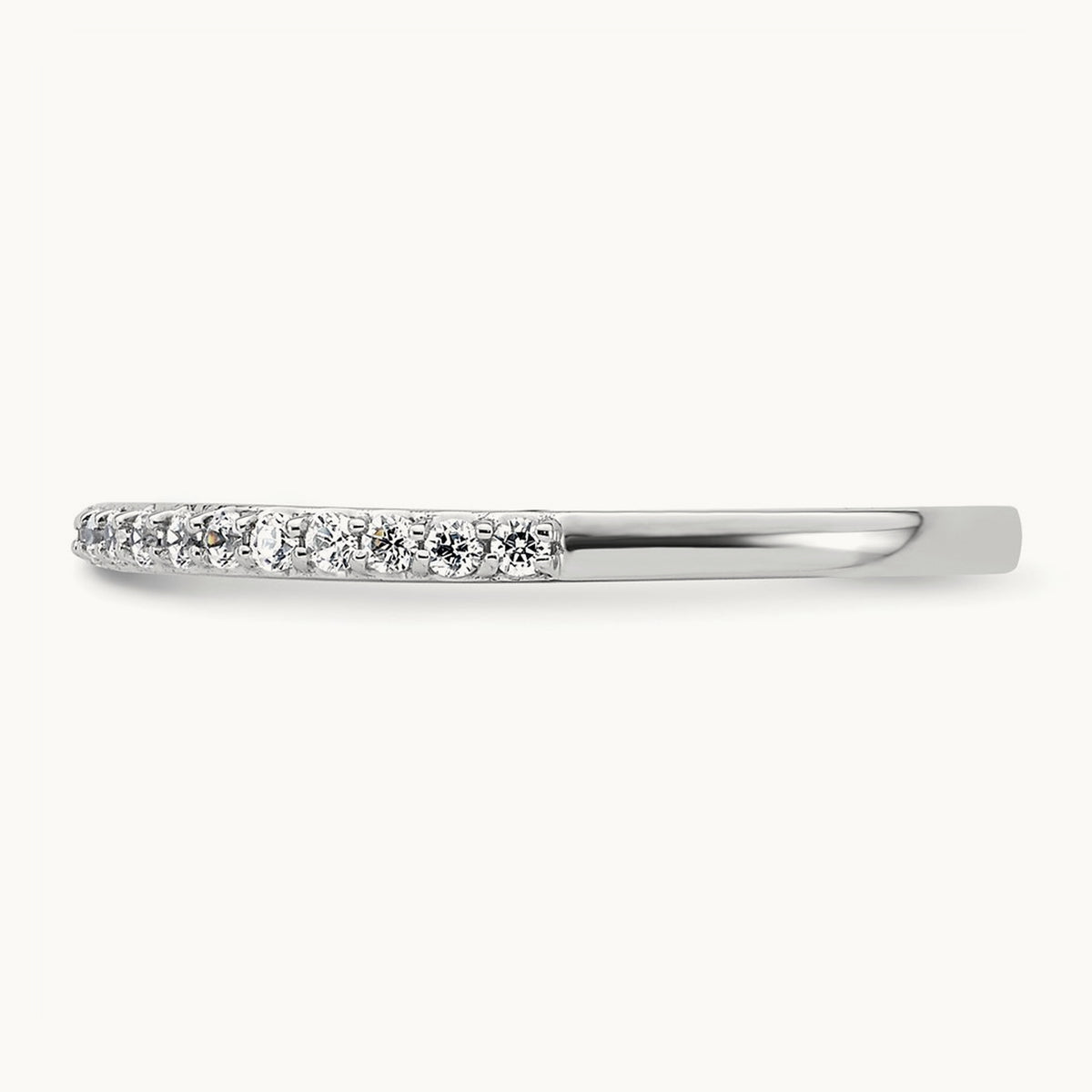 Diamond Wedding Band, 14K White Gold