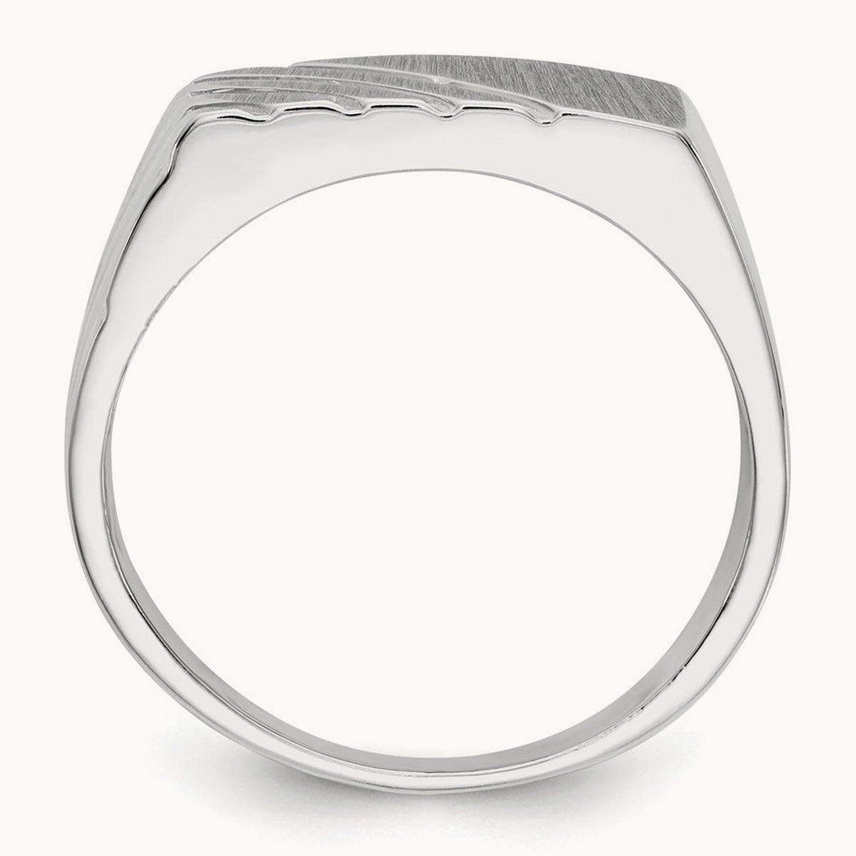 Open Back Mens Signet Ring — photo set