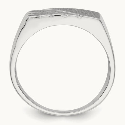Open Back Mens Signet Ring — photo set