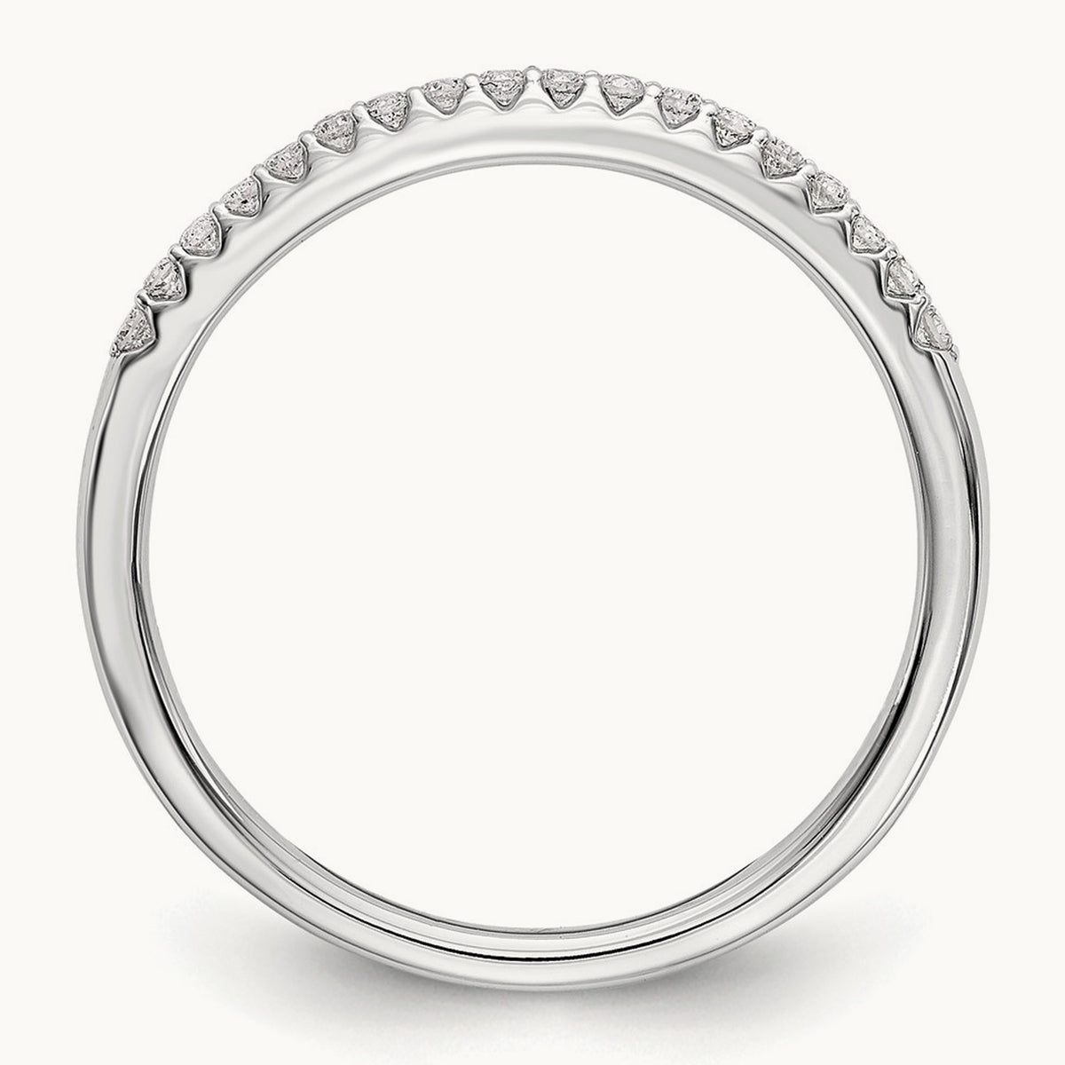 Diamond Wedding Band, 14K White Gold