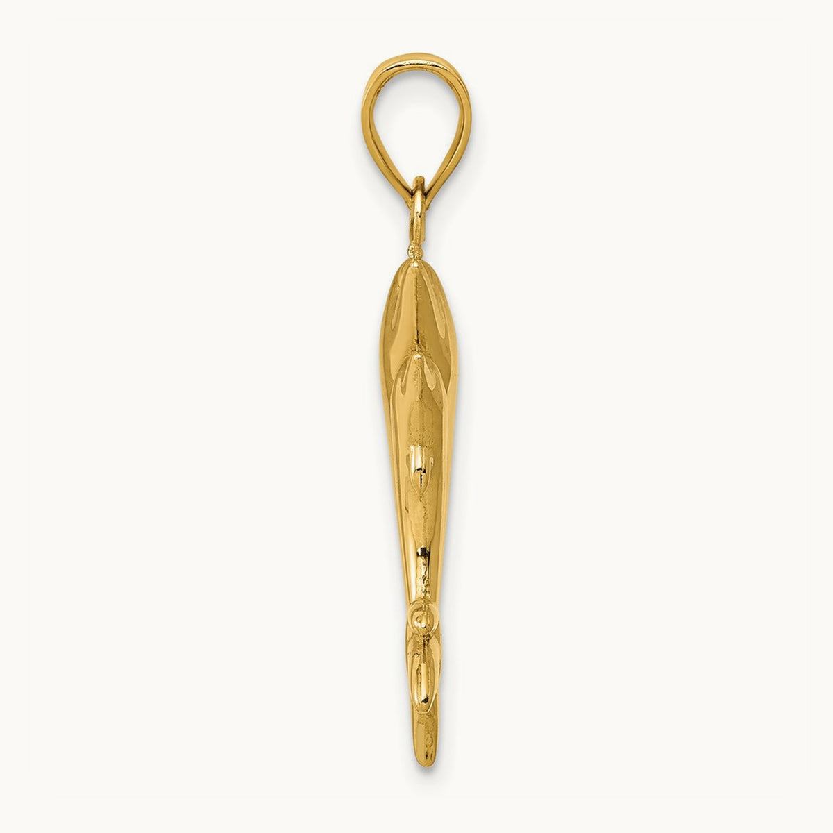 Dolphin Pair Pendant — 14K Yellow Gold
