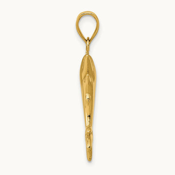 Dolphin Pair Pendant — 14K Yellow Gold