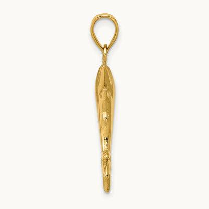 Dolphin Pair Pendant — 14K Yellow Gold