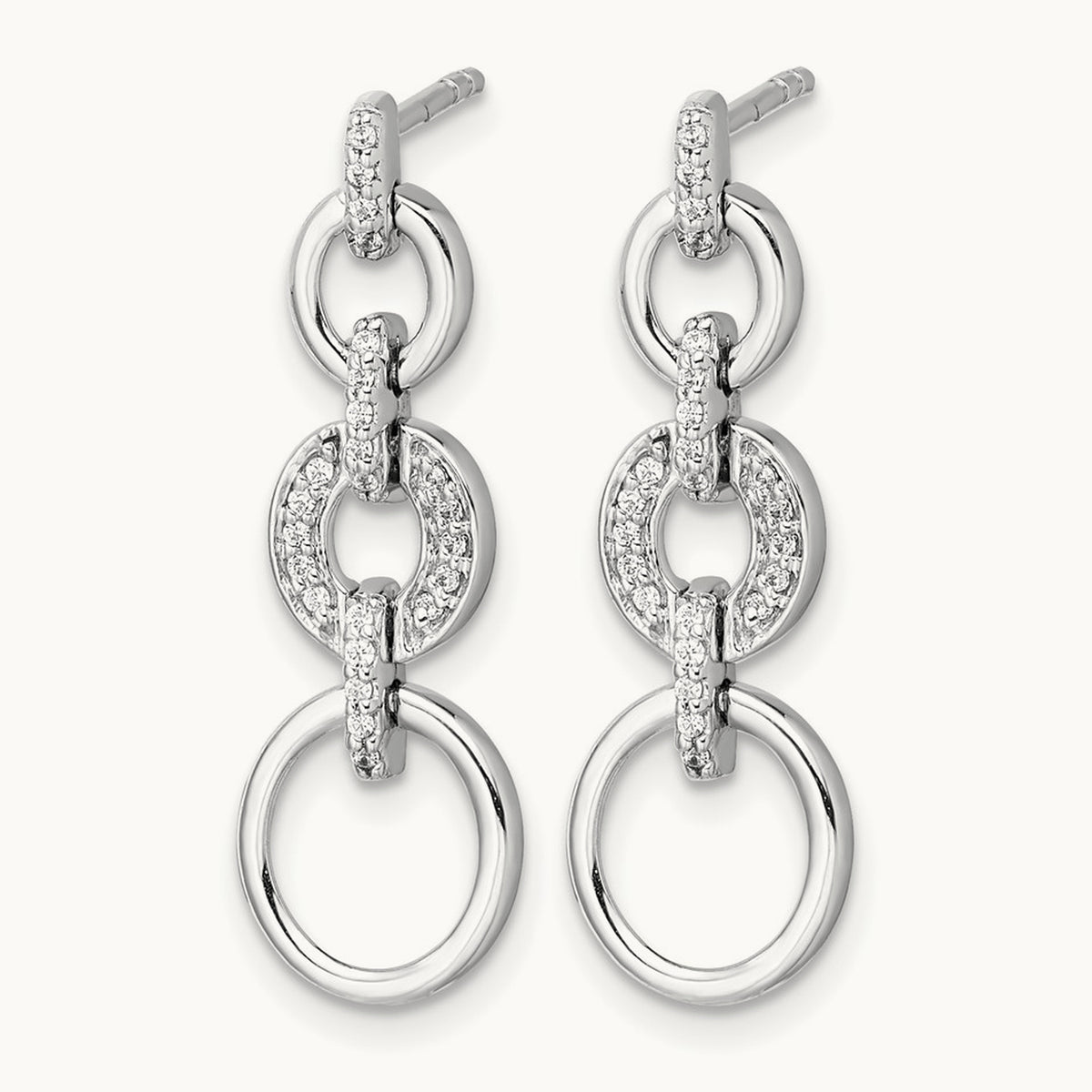 Diamond Fancy Dangle Earrings — 27mm