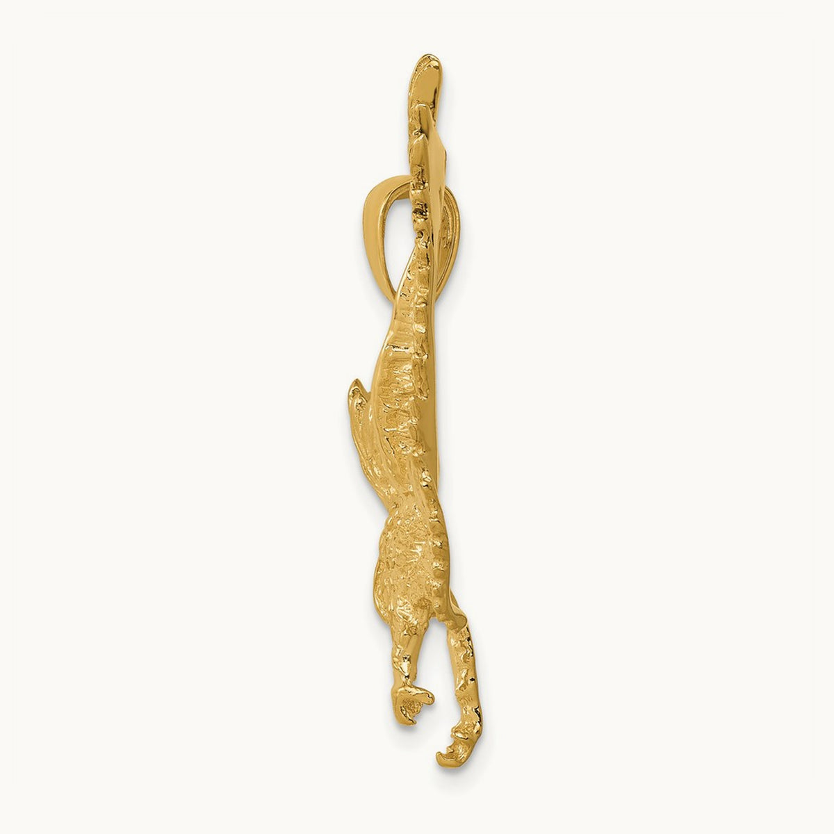 Textured Eagle Landing Pendant, 14K