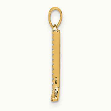 Diamond Letter L Initial Pendant, 14K
