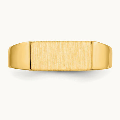 12.0x5. Open Back Signet Ring, 5mm, 14K