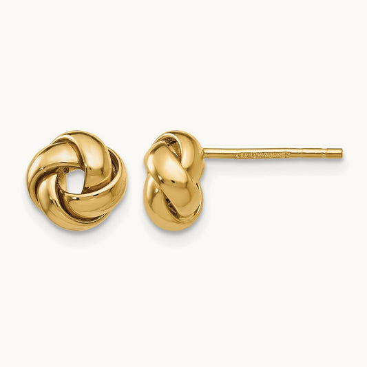 Knot Post Earrings — 14K Yellow Gold