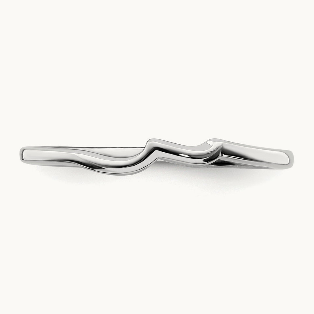 Contoured Band, 10K White Gold