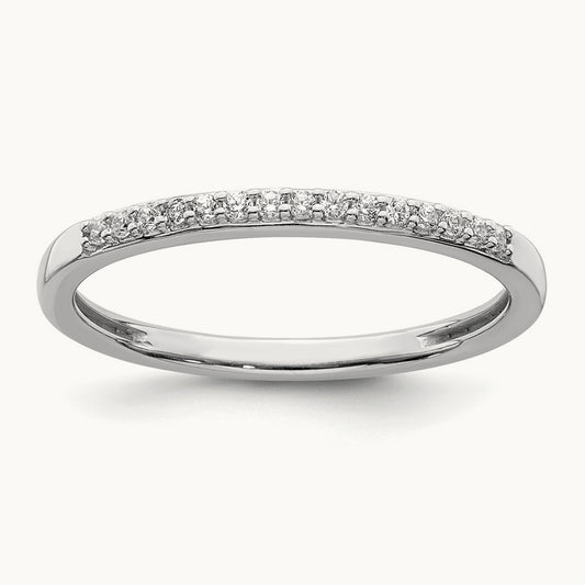 Petite Pavé Wedding Band — 14K Rose Gold, 7