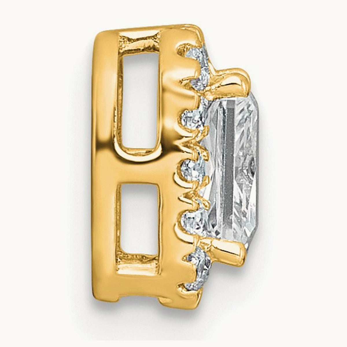 Radiant Halo Chain Slide, 0.25-5.50 ct tw Lab-Grown Diamond — 5/8 ct, VS (Best), 14K Yellow Gold