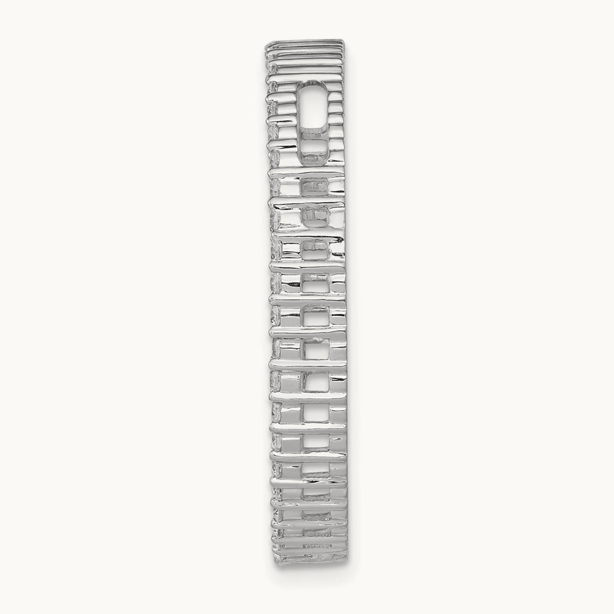 Diamond Circle Chain Slide — 14K White Gold, 29.6mm