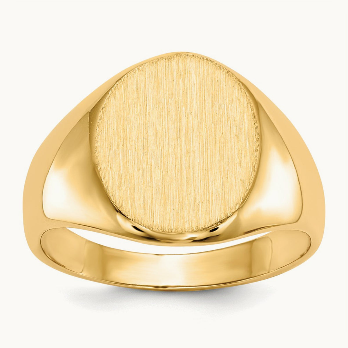 11.0x12. Open Back Signet Ring, 5mm, 14K