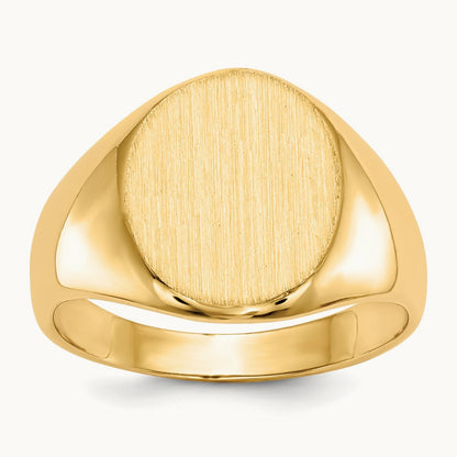 11.0x12. Open Back Signet Ring, 5mm, 14K