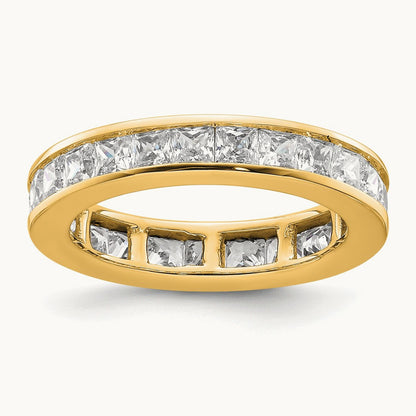 Princess Eternity Band, 2.00-3.00 ct tw Lab-Grown Diamond — 2 ct, 14K Yellow Gold
