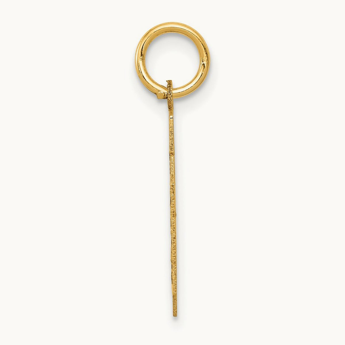 Small Satin Number 30 Charm, 14K