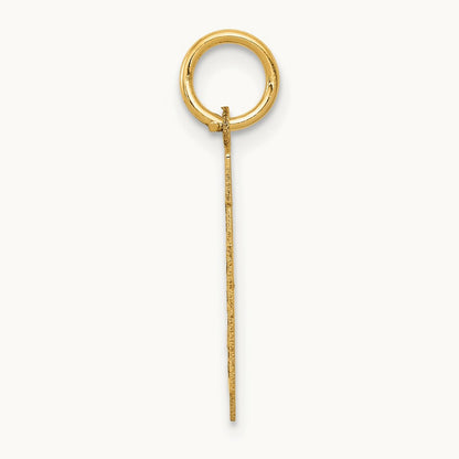 Small Satin Number 30 Charm, 14K