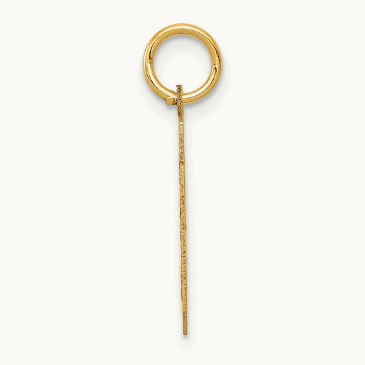 Small Satin Number 30 Charm, 14K