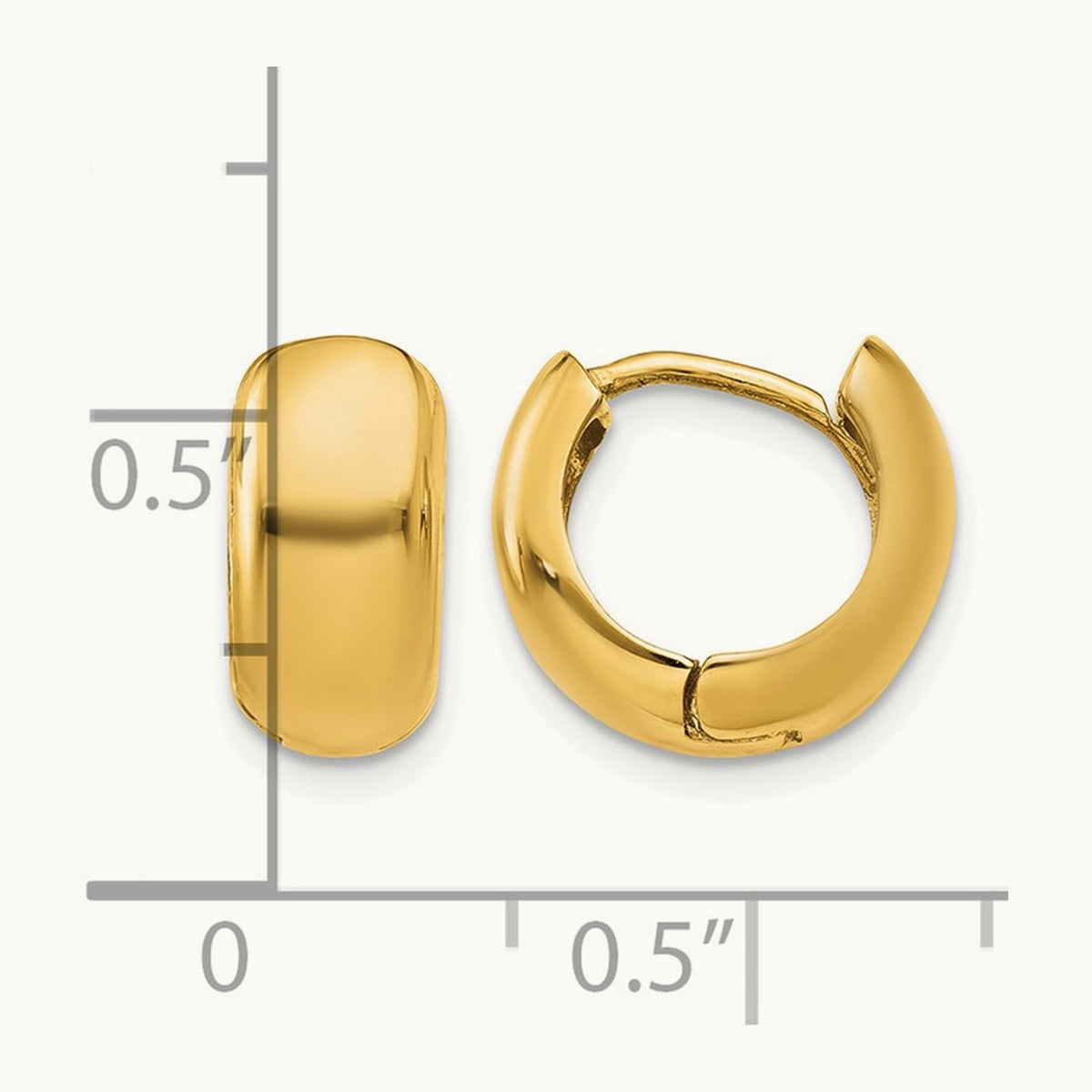 Hinged Hoop Earrings, 14K