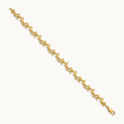 Dolphins Bracelet, 14K