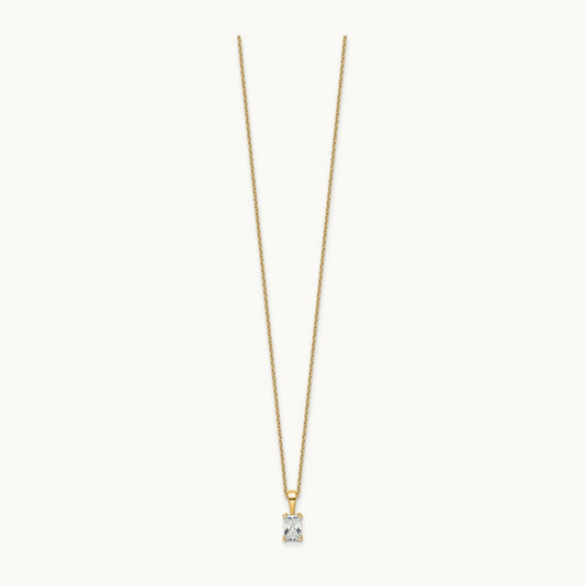 Radiant Pendant Necklace, 0.50-2.00 ct tw Lab-Grown Diamond — 1/2 ct, 14K Yellow Gold