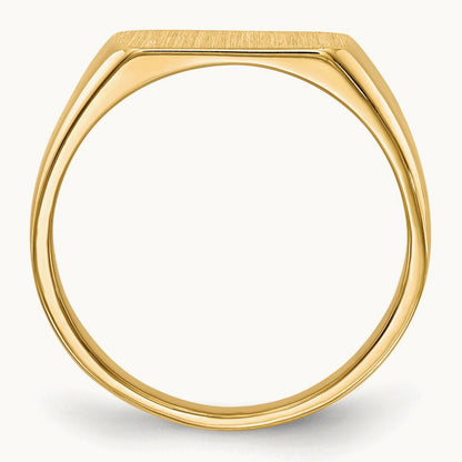 11.5x6. Closed Back Signet Ring, 5mm, 14K