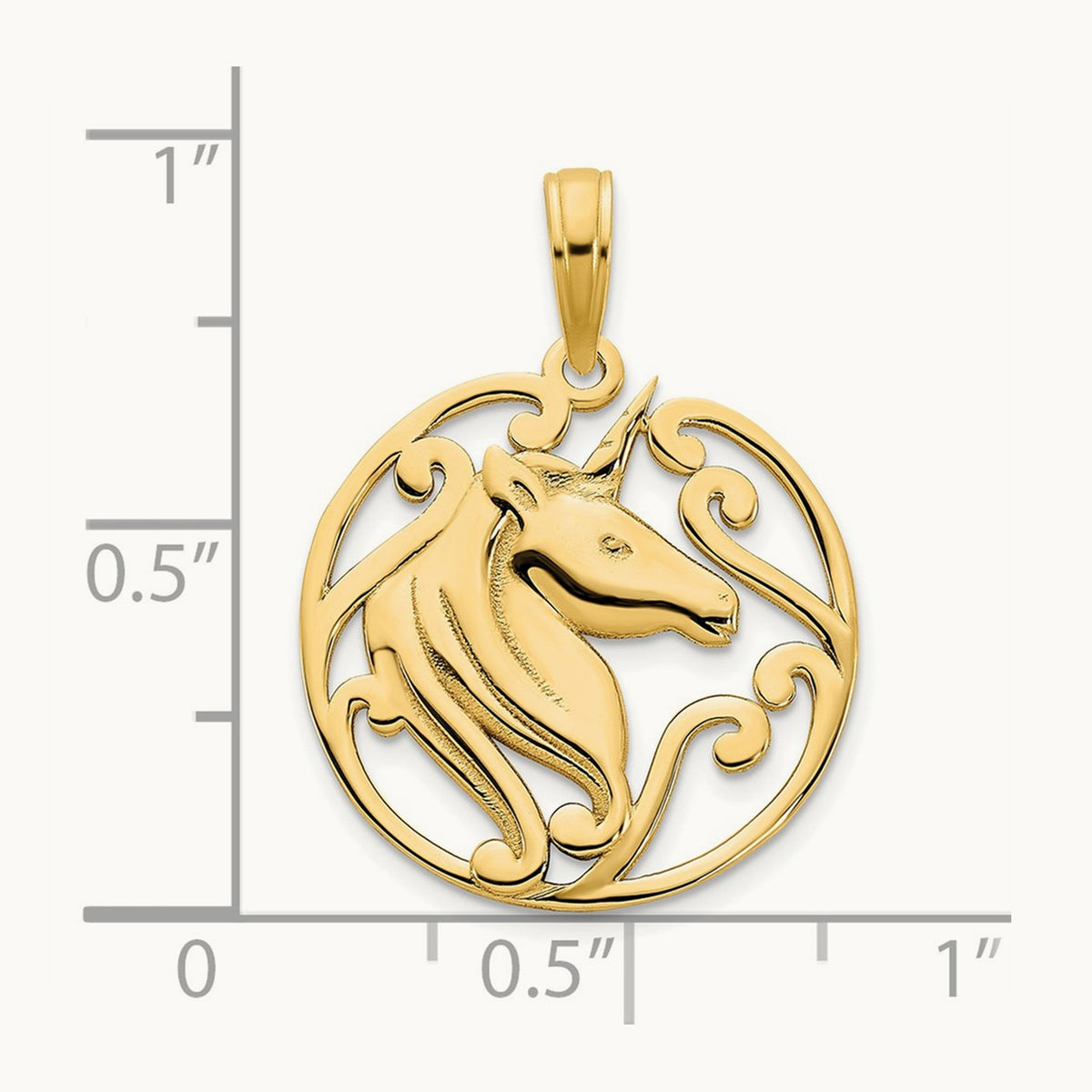 Unicorn Pendant, 14K