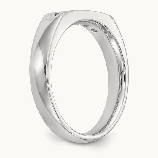 5-Stone Diamond Channel Band, 14K White Gold
